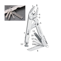 Alicate Leatherman Crunch com bainha de couro